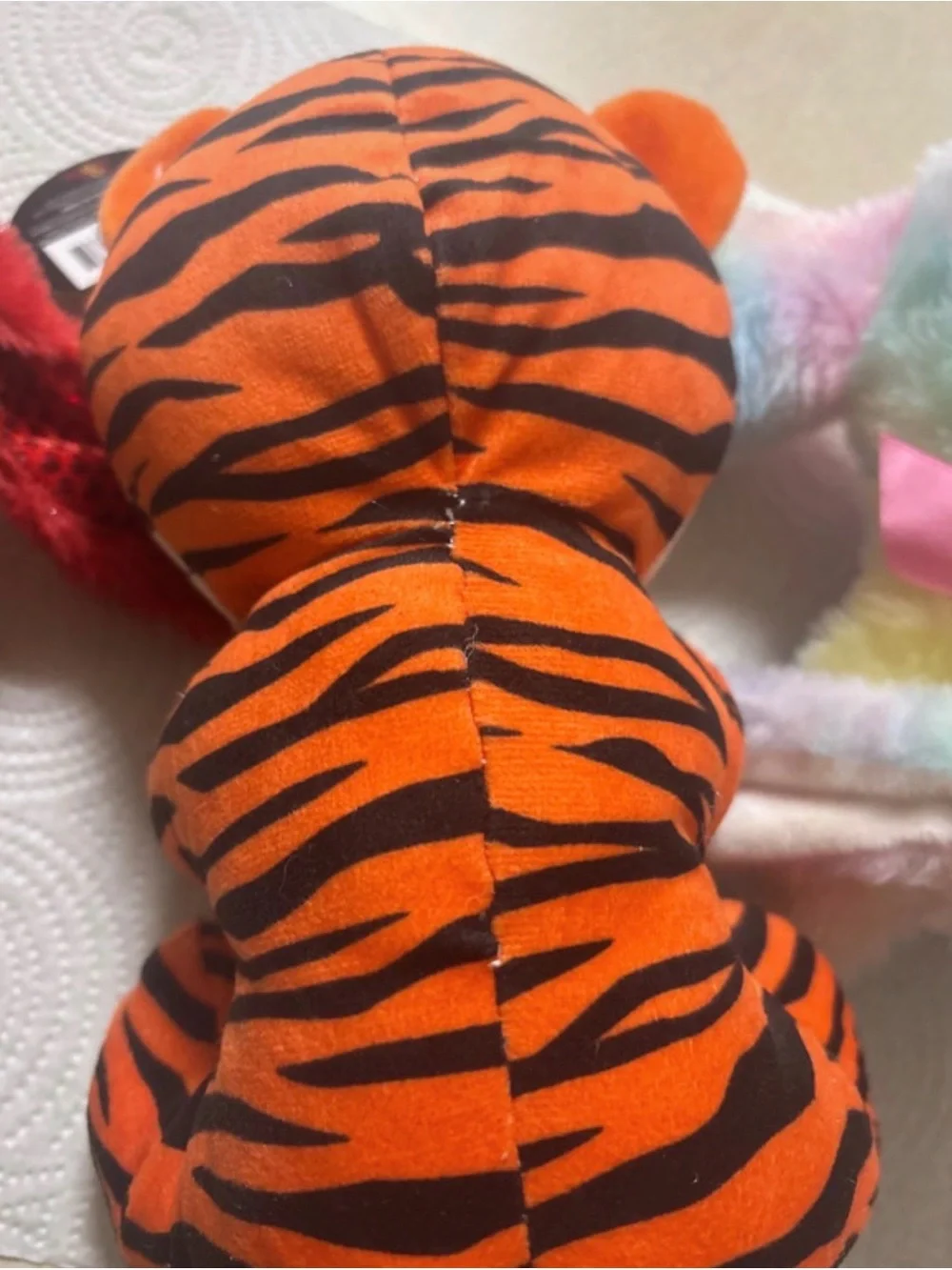 Plush Orange Tiger Stuffed Animal - Soft Cuddly Kids Toy